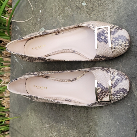 Coach Isla snake print leather pump heels - Picture 5 of 16